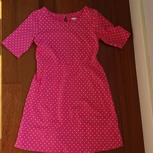 KIDS Pink polka dot dress Like New!